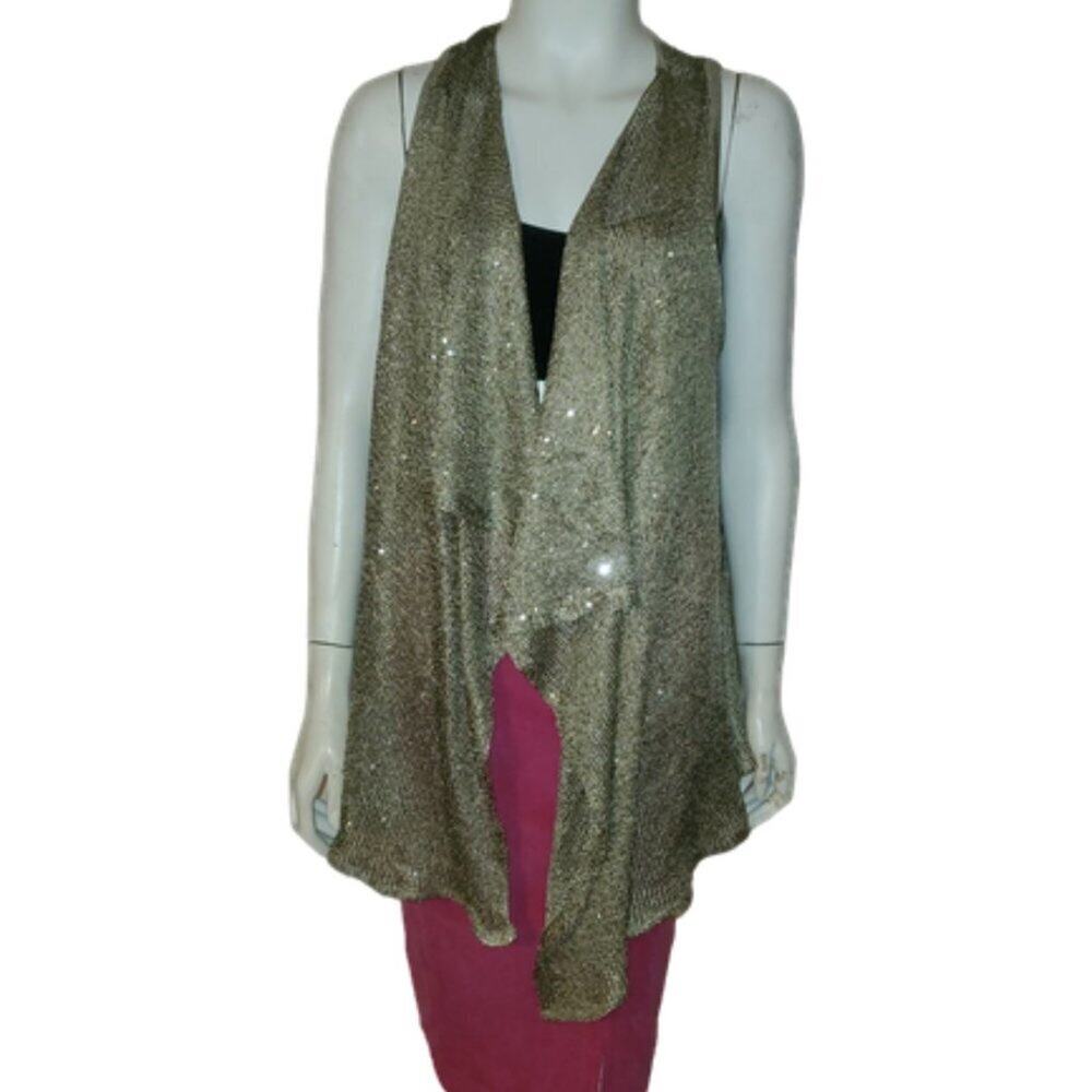 Soft Surroundings Glittering Golden Cardigan || Med
